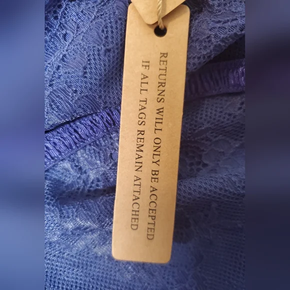 Shapellx NWT Women's Royal Blue Lace Shapewear Bodysuit Size M - Picture 10 of 11